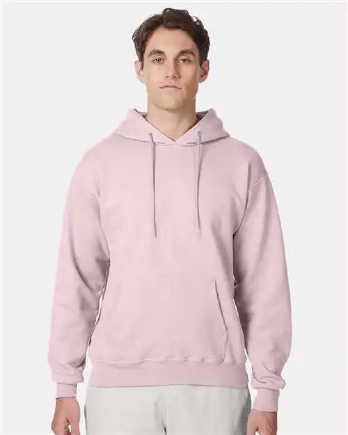 Hanes F170 Ultimate Cotton® Hooded Sweatshirt - Pale Pink