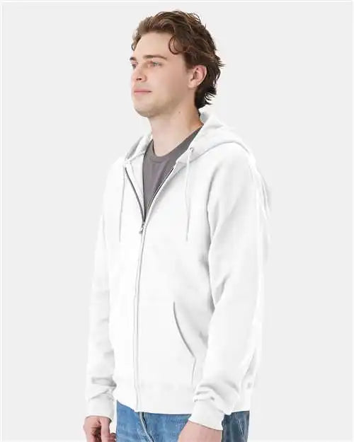 Hanes F280 Ultimate Cotton® Full-zip Hooded Sweatshirt - White