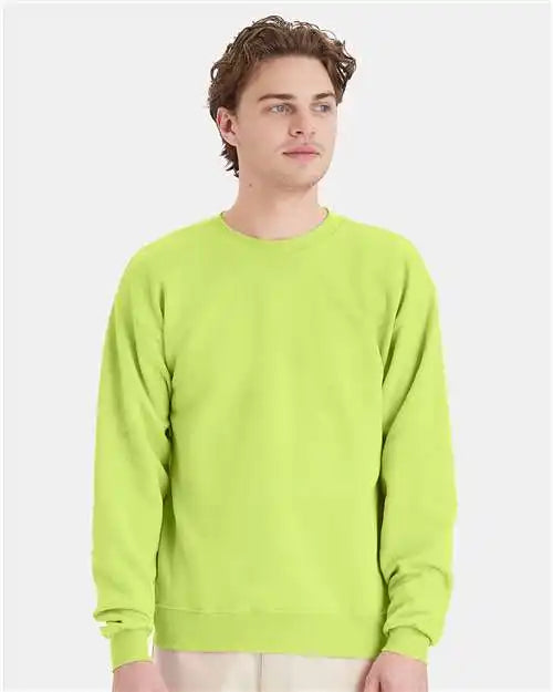 Hanes P160 Ecosmart® Crewneck Sweatshirt - Safety Green