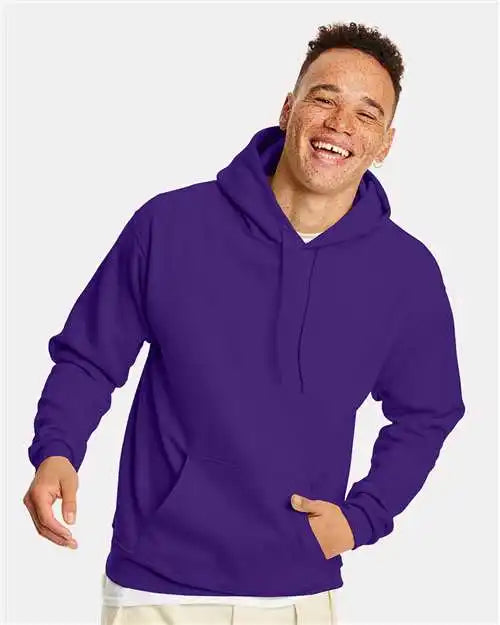 Hanes P170 Ecosmart® Hooded Sweatshirt - Athletic Purple