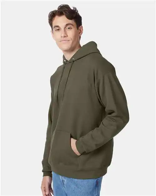 Hanes P170 Ecosmart® Hooded Sweatshirt - Fatigue Green