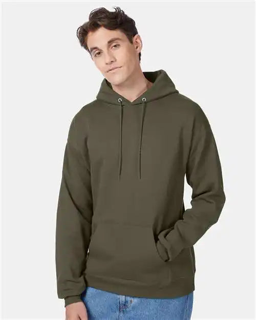 Hanes P170 Ecosmart® Hooded Sweatshirt - Fatigue Green