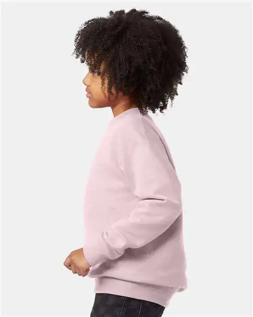 Hanes P360 Ecosmart® Youth Crewneck Sweatshirt - Pale Pink