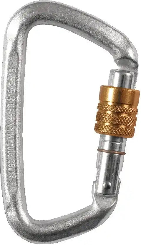 Hard Steel Modified d Key Screw Gate Carabiner