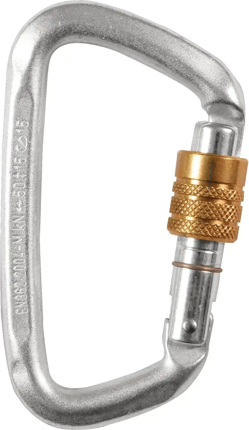 Hard Steel Modified d Key Screw Gate Carabiner