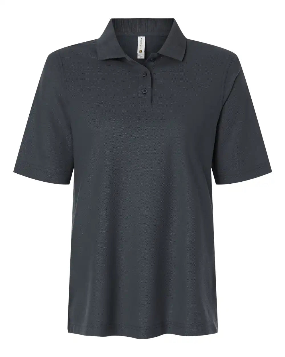 Harriton M105w Women’s Maverick Cvc Pique Polo - Dark Charcoal - Xs