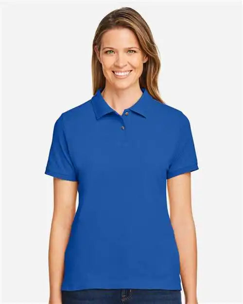 Harriton M200w Women’s Cotton Polo - True Royal