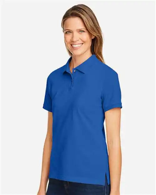 Harriton M200w Women’s Cotton Polo - True Royal