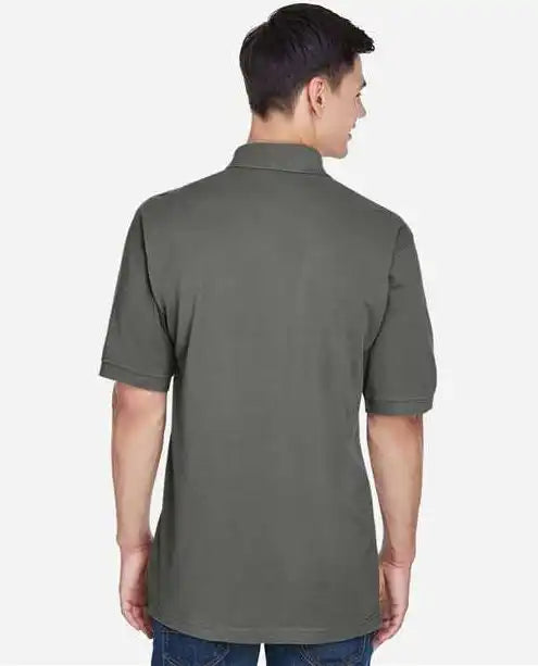 Harriton M265 Men’s Easy Blend™ Polo - Charcoal