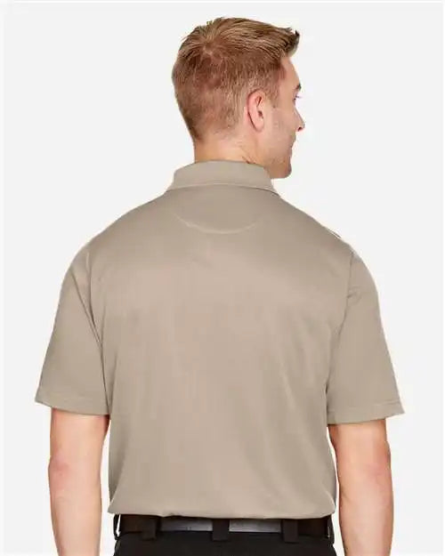 Harriton M348 Men’s Advantage Snag Protection Plus Polo - Khaki