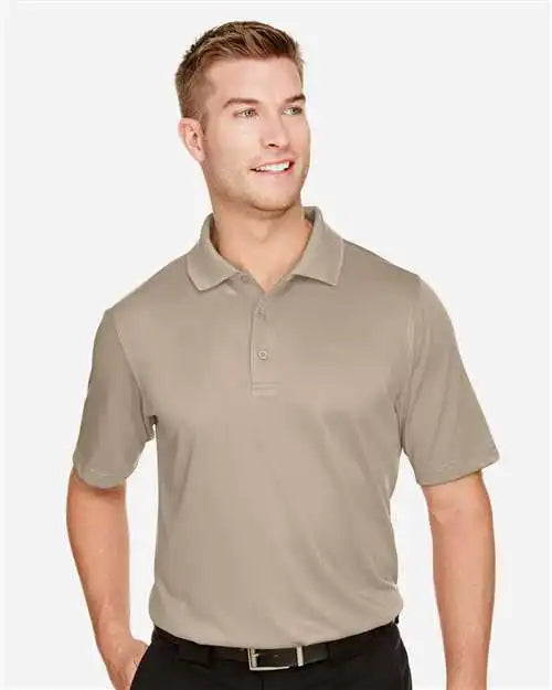 Harriton M348 Men’s Advantage Snag Protection Plus Polo - Khaki