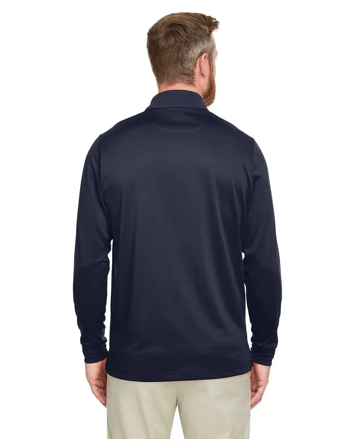 Harriton M348l Men’s Advantage Snag Protection Plus Il Long Sleeve Polo - Dark Navy