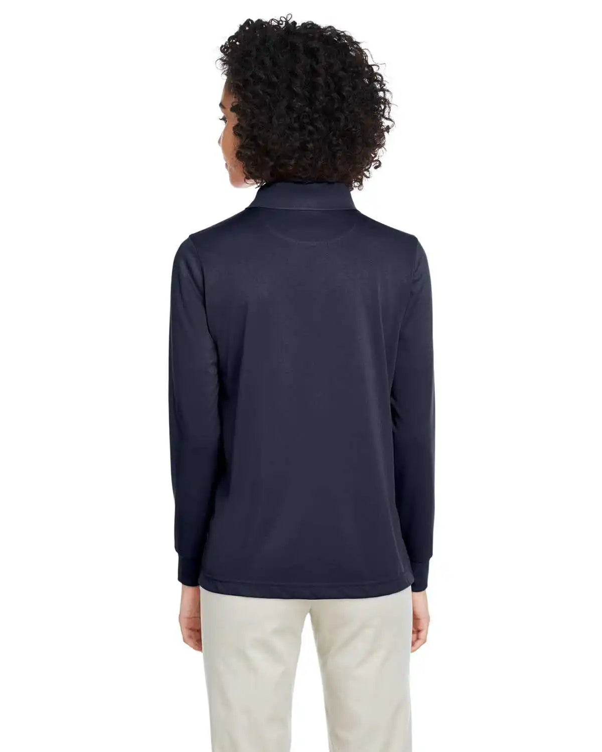 Harriton M348lw Ladies’ Advantage Snag Protection Plus Il Long Sleeve Polo - Dark Navy - Ladies Xl