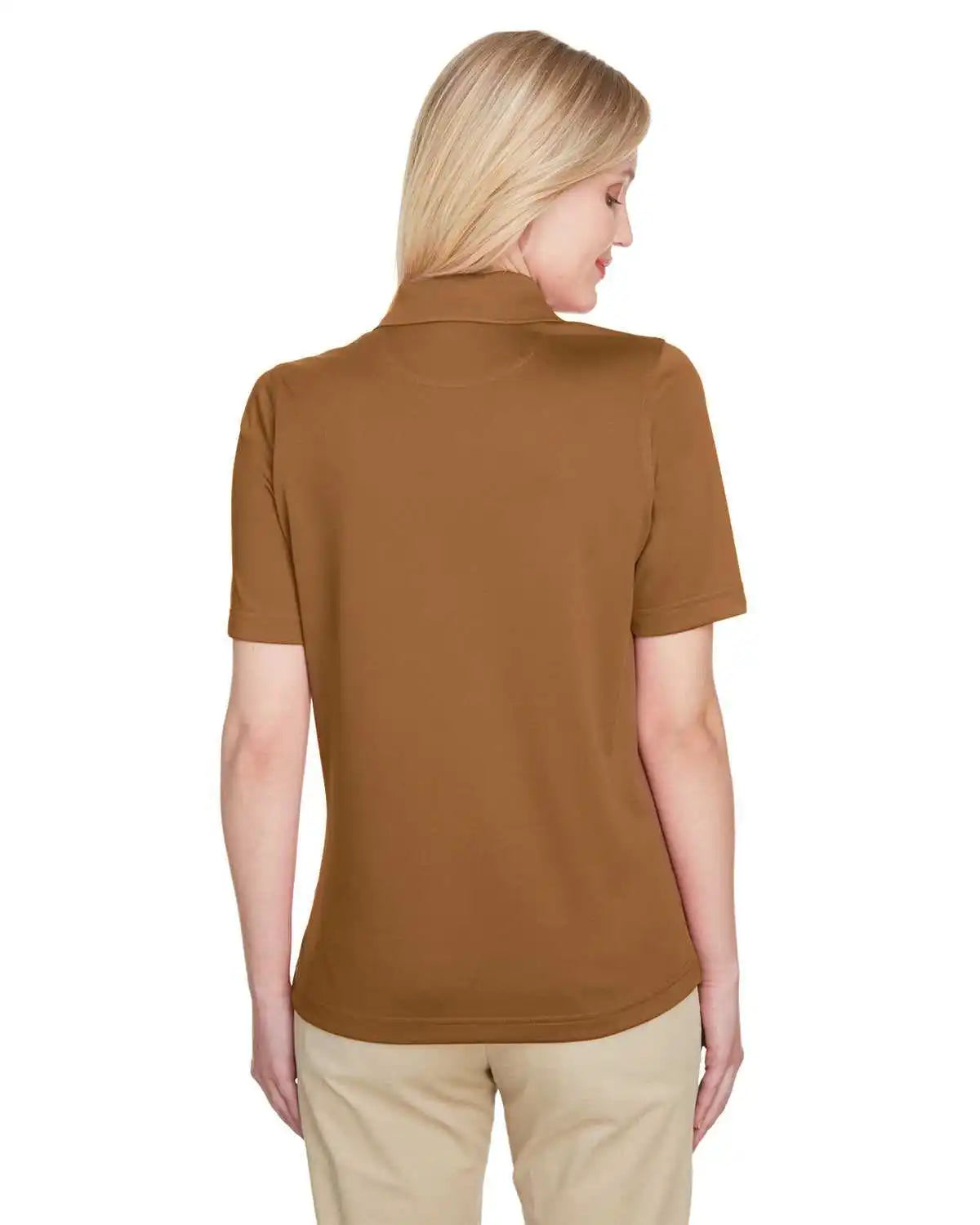 Harriton M348w Ladies’ Advantage Snag Protection Plus Il Polo - Duck Brown - Ladies 3xl