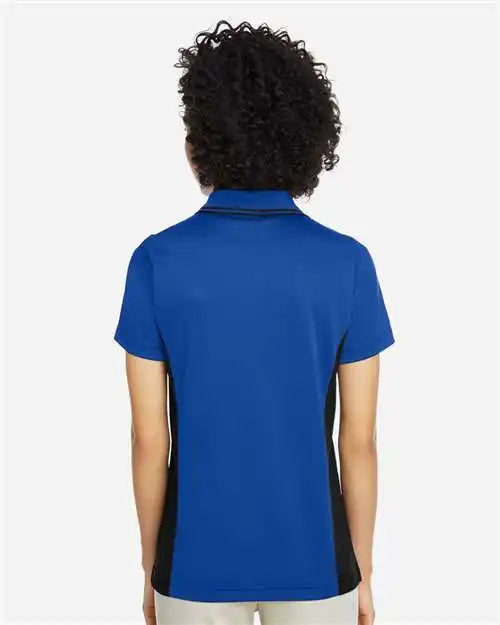 Harriton M386w Women’s Flash Snag Protection Plus Il Colorblock Polo - True Royal Black