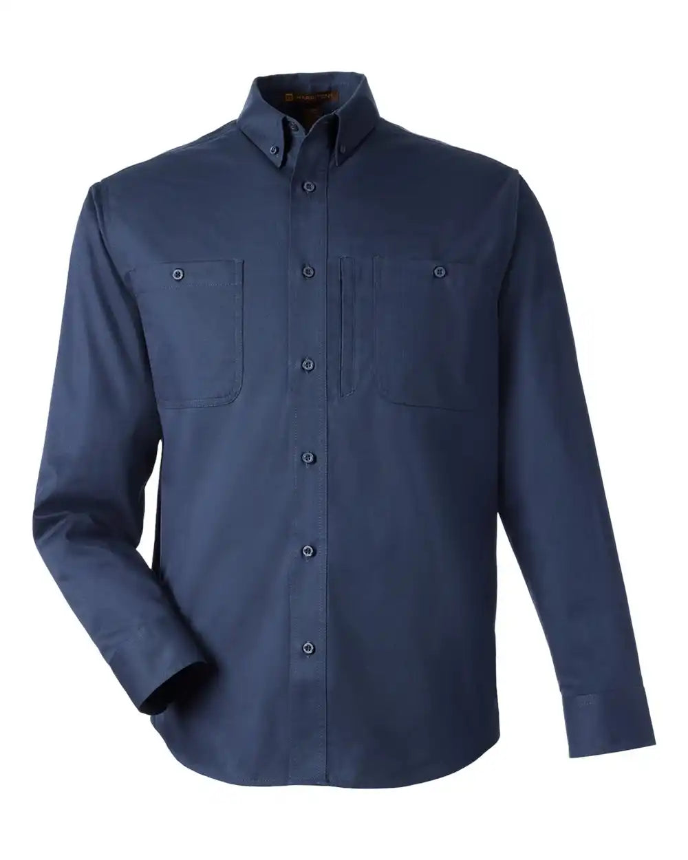 Harriton M585l Men’s Advantage Il Long Sleeve Workshirt - Dark Navy - s