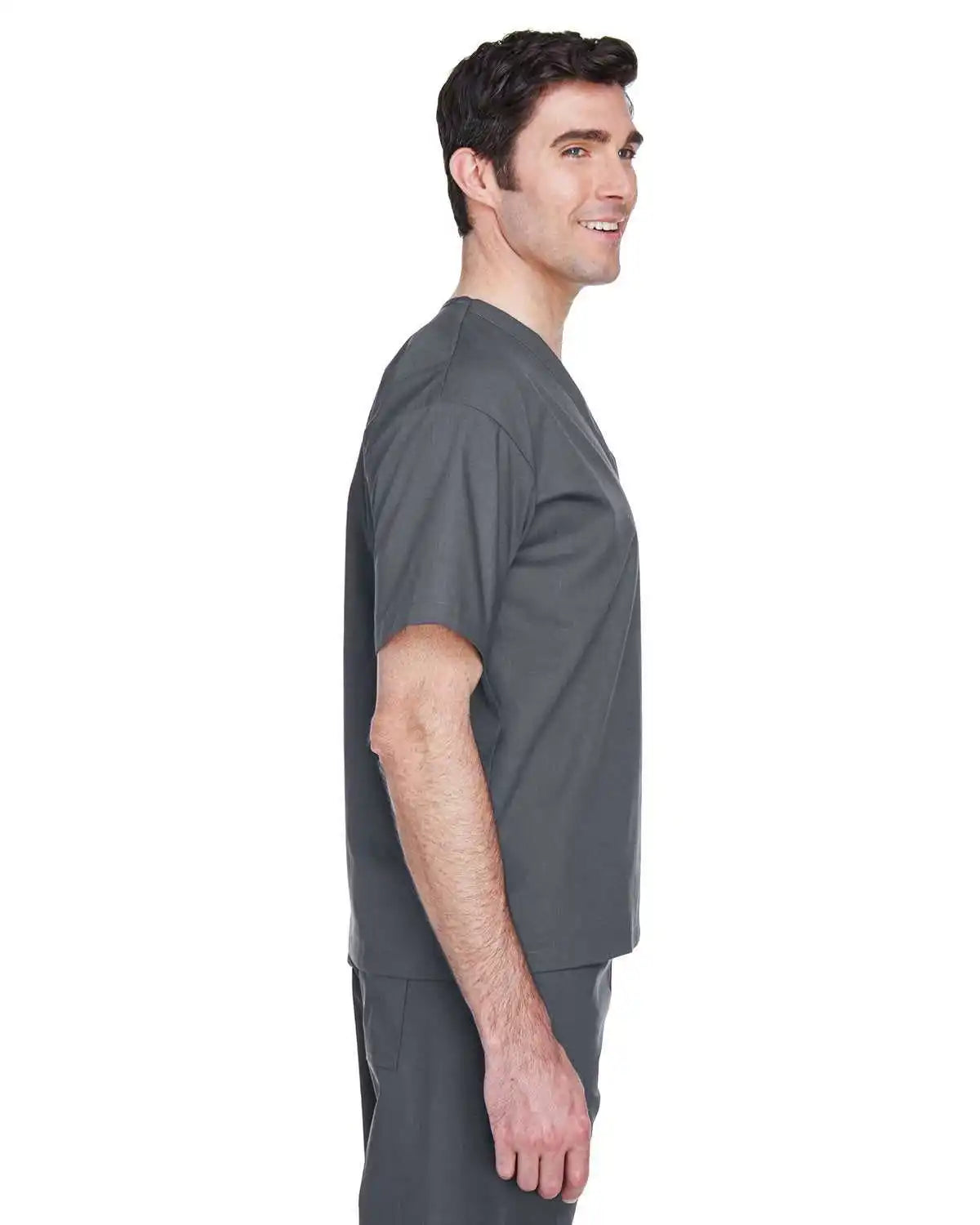 Harriton M897 Adult Restore 49 Oz Scrub Top - Dark Charcoal
