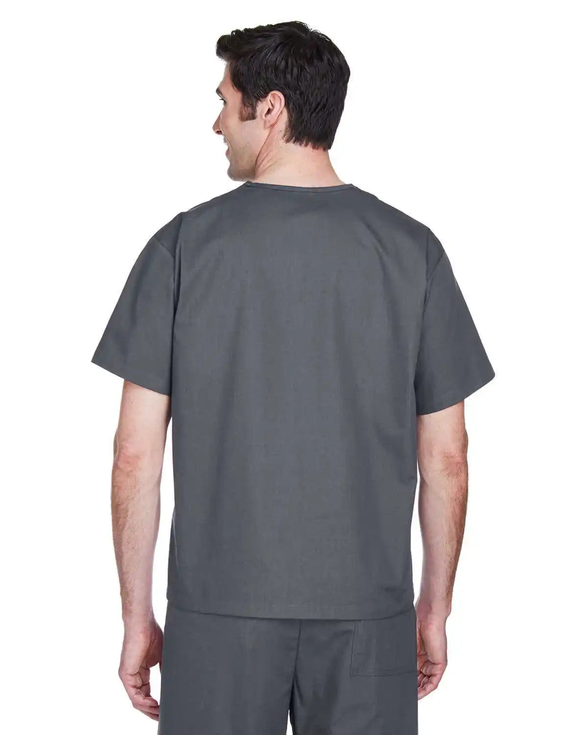 Harriton M897 Adult Restore 49 Oz Scrub Top - Dark Charcoal