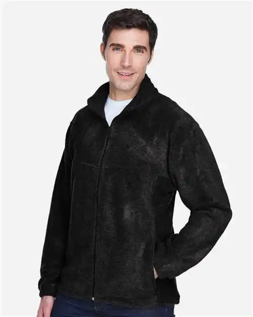 Harriton M990 Men’s Full-zip Fleece - Black