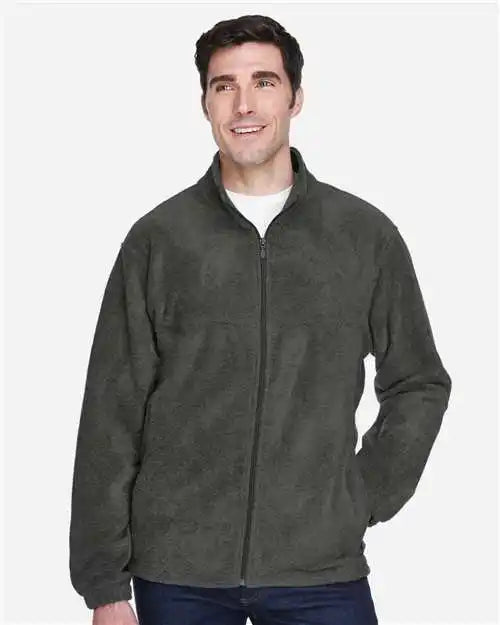 Harriton M990 Men’s Full-zip Fleece - Charcoal