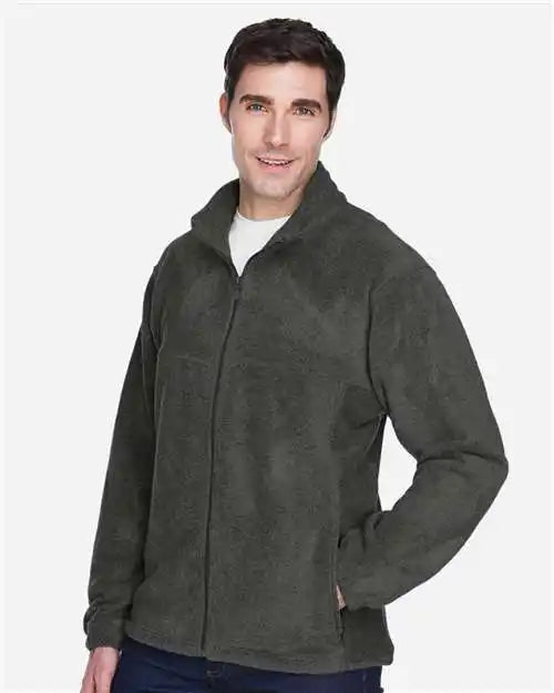 Harriton M990 Men’s Full-zip Fleece - Charcoal