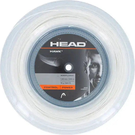 Head Hawk Reel 660’ Tennis String - White