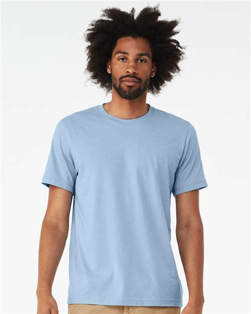 Heather Baby Blue CVC Jersey Tee - 3001CVC
