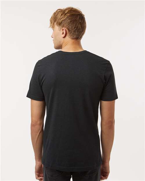Heather Black Combed CVC T-Shirt - 602CVC
