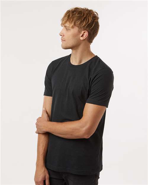Heather Black Combed CVC T-Shirt - 602CVC
