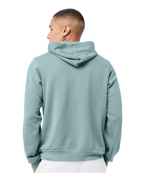 Heather Blue Lagoon Sponge Fleece Drop Shoulder Hoodie - 3729