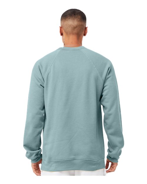 Heather Blue Lagoon Sponge Fleece Raglan Crewneck Sweatshirt - 3901