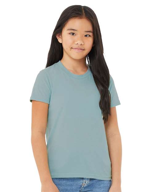Heather Blue Lagoon Youth CVC Jersey Tee - 3001YCVC