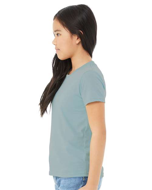 Heather Blue Lagoon Youth CVC Jersey Tee - 3001YCVC