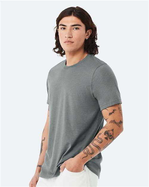 Heather Blue Storm CVC Jersey Tee - 3001CVC