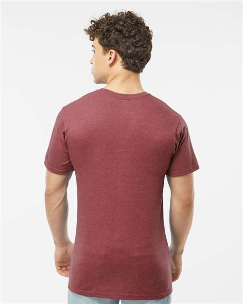 Heather Burgundy Heavyweight Jersey T-Shirt - 290