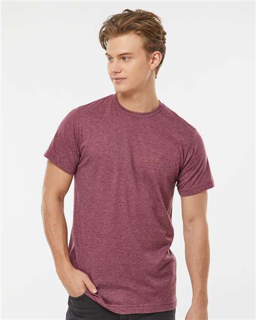 Heather Burgundy Poly-Rich T-Shirt - 241