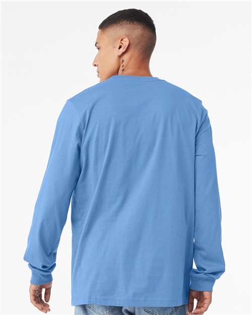 Heather Carolina Blue Heather CVC Long Sleeve Tee - 3501CVC