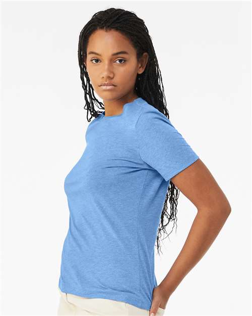 Heather Carolina Blue Women’s Relaxed Fit Heather CVC Tee - 6400CVC