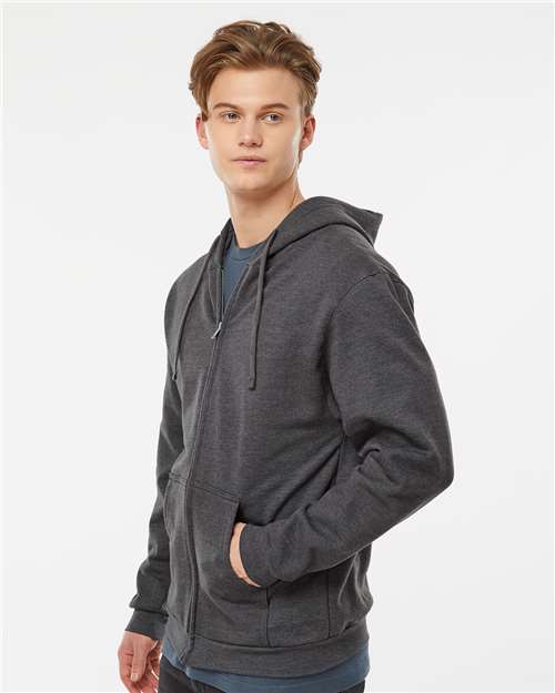 Heather Charcoal Full-Zip Hooded Sweatshirt - 331