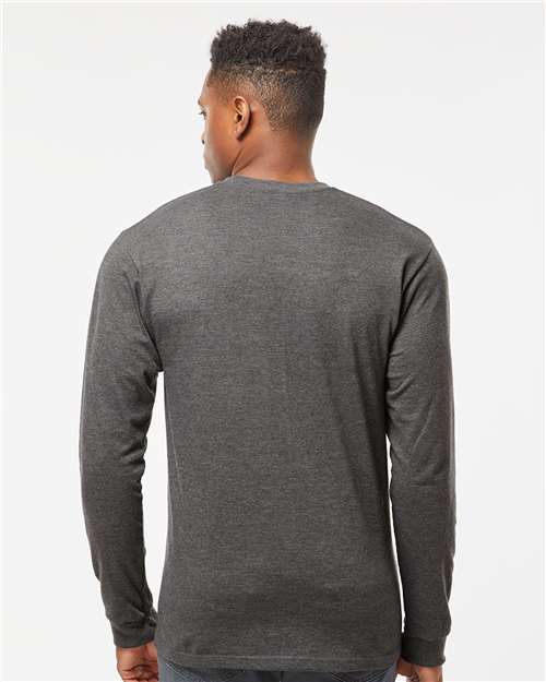 Heather Charcoal Heavyweight Jersey Long Sleeve T-Shirt - 291
