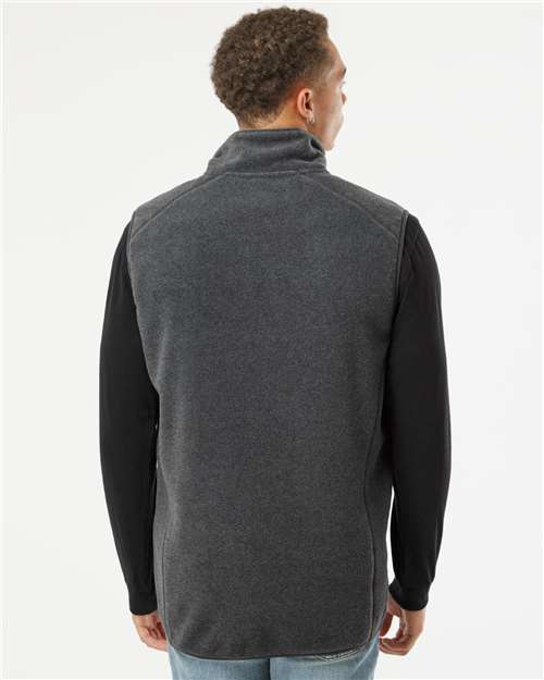 Heather Charcoal Polar Fleece Vest - 3012