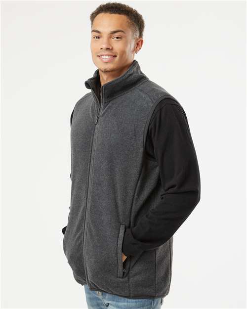 Heather Charcoal Polar Fleece Vest - 3012
