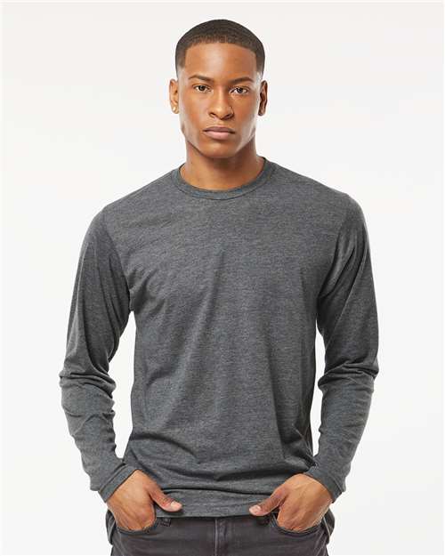 Heather Charcoal Poly-Rich Long Sleeve T-Shirt - 242