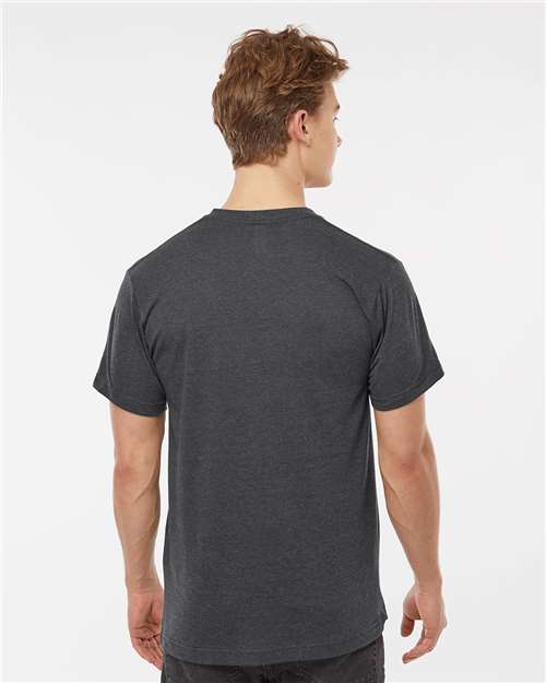 Heather Charcoal Poly-Rich V-Neck T-Shirt - 207