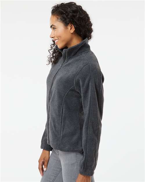 Heather Charcoal Women's Polar Fleece Full-Zip Jacket - 5062