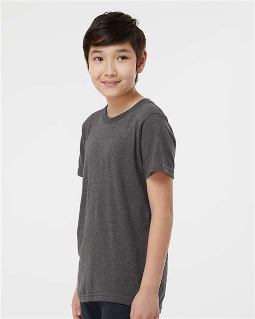 Heather Charcoal Youth Fine Jersey T-Shirt - 235
