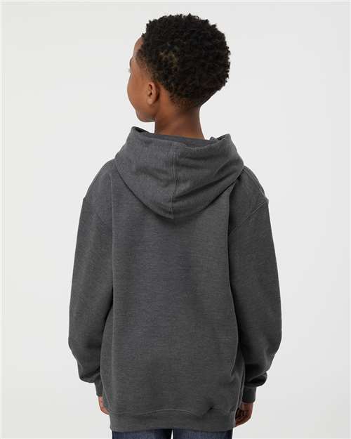 Heather Charcoal Youth Hooded Sweatshirt - 320Y