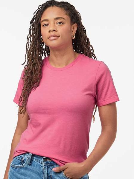 Heather Charity Pink Combed CVC T-Shirt - 602CVC