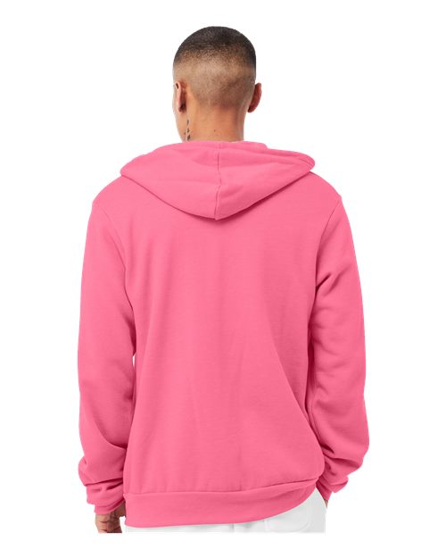 Heather Charity Pink Sponge Fleece Full-Zip Hoodie - 3739