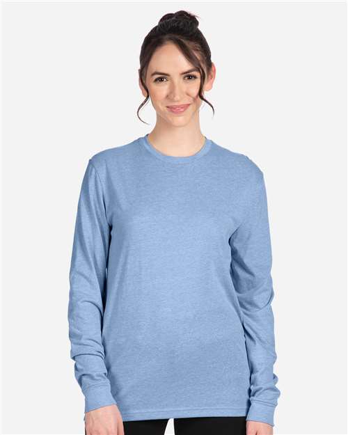 Heather Columbia Blue CVC Long Sleeve T-Shirt - 6211